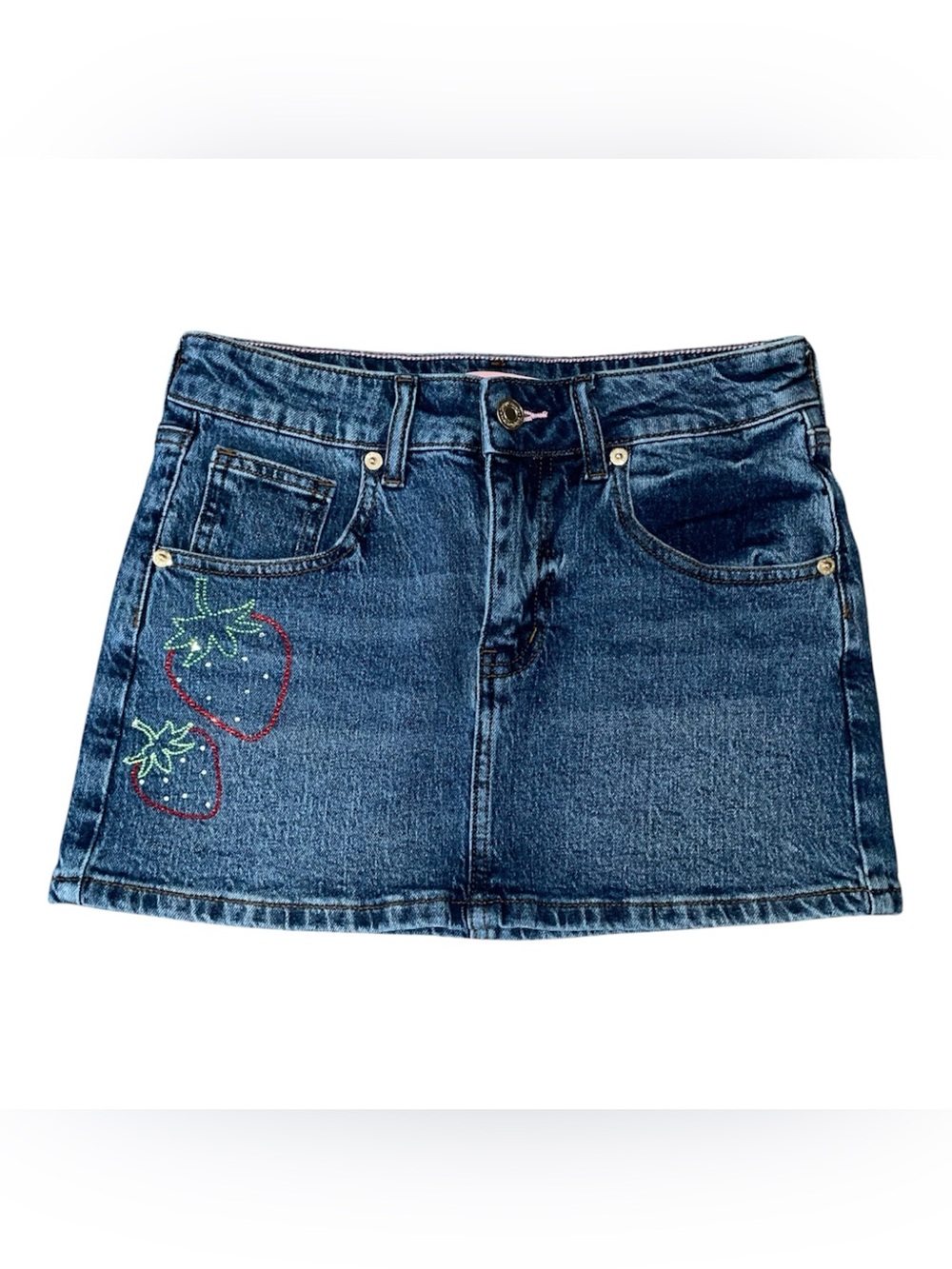 Juicy couture denim mini skirt